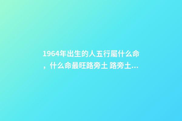 1964年出生的人五行屬什么命，什么命最旺路旁土 路旁土命和什么命最配-第1張-觀點(diǎn)-玄機(jī)派